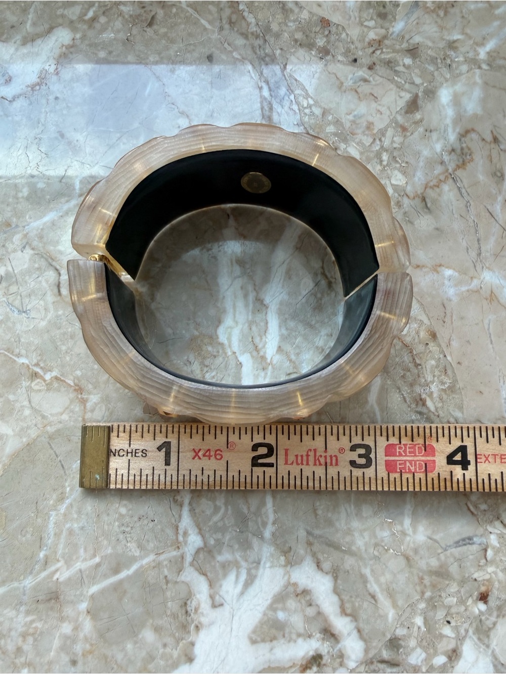 Alexis Bittar Gold Toned Studded Resin Bangle Bracelet - Picture 10 of 10